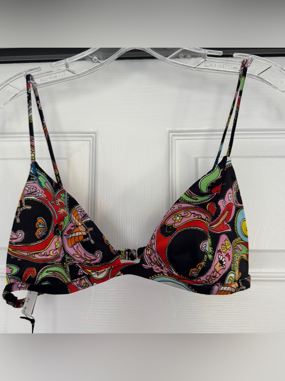 FLEUR DU MAL | NWT Luxe Triangle Bra MEDIUM - PAISLEY